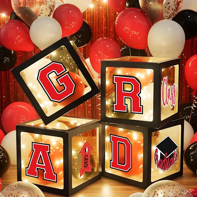 Party Spot！2026 Red and Black Graduation Party Decorations - Image 5