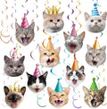 30 PCS Cat Theme Hanging Swirls Decorations Pre-Strung Kitten Birthday Party by Unknown