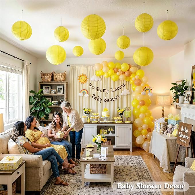 Yellow Paper Lanterns, lemon parties, sunshine baby showers, classrooms and - Image 8