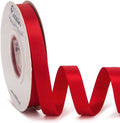 Ribbli Double Faced Red Satin Ribbon, 1/2” x Continuous 25 Yards, Use by Ribbli