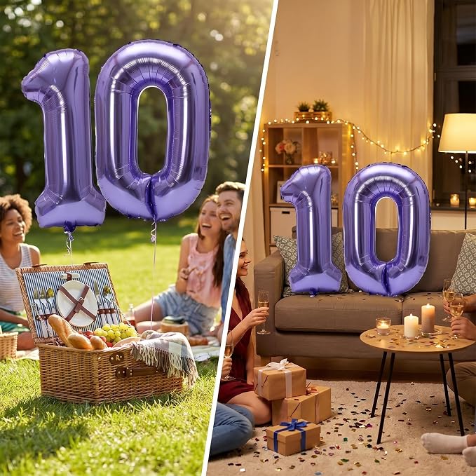 YPSelected 32 Inch Large Foil Helium Number Balloon Birthday Wedding Party 0-9 - Image 3