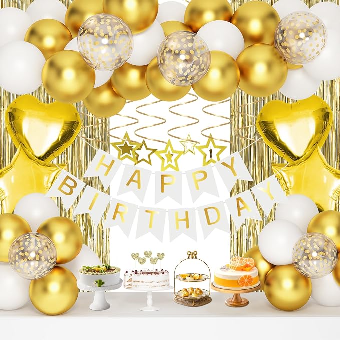 Gold Birthday Decorations by HGH