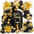 128 PCS Black and Gold Balloon Arch Kit, Anniversary, New Year, Birthday by Unknown