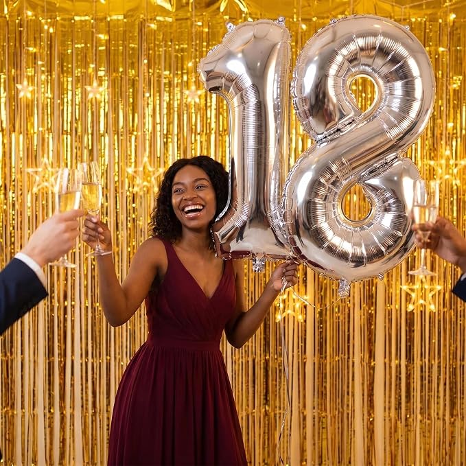Number 18 Balloon Foil Mylar Balloons - Image 2