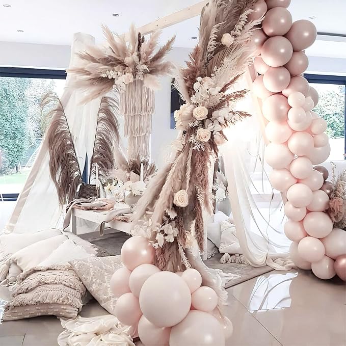 PartyWoo Beige Balloons 100pcs Boho Cream Ivory Neutral White Color | Balloons - Image 5