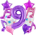 TONIFUL Girl‘s 9th Purple Pink Music Themed Birthday Decorations | 40 Inch by TONIFUL