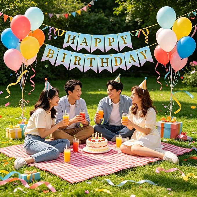 Happy Birthday Banner Birthday Party Supplies - Image 7