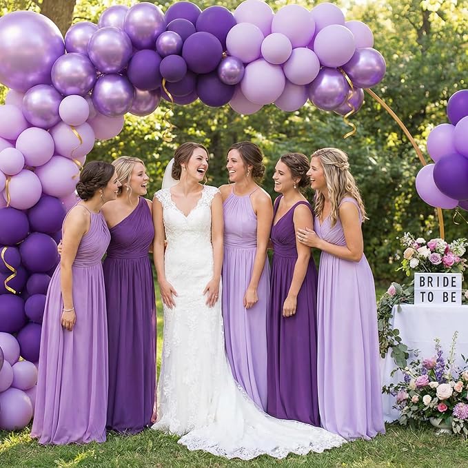 Purple Balloons Arch Kit, Dark Purple Latex Balloons - Image 7