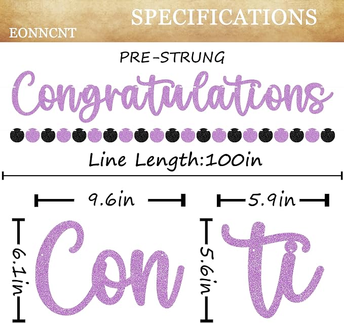 Pre-strung Congratulations Banner - Image 3