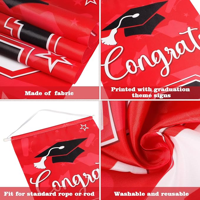 Moukeren 3 Pieces 2026 Graduation Party Decorations Graduation Porch Sign Class - Image 3
