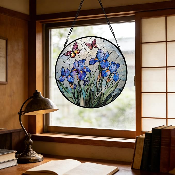 DASTOLL Stained Glass Window Hanging, and Mom 7.8 in - Image 5