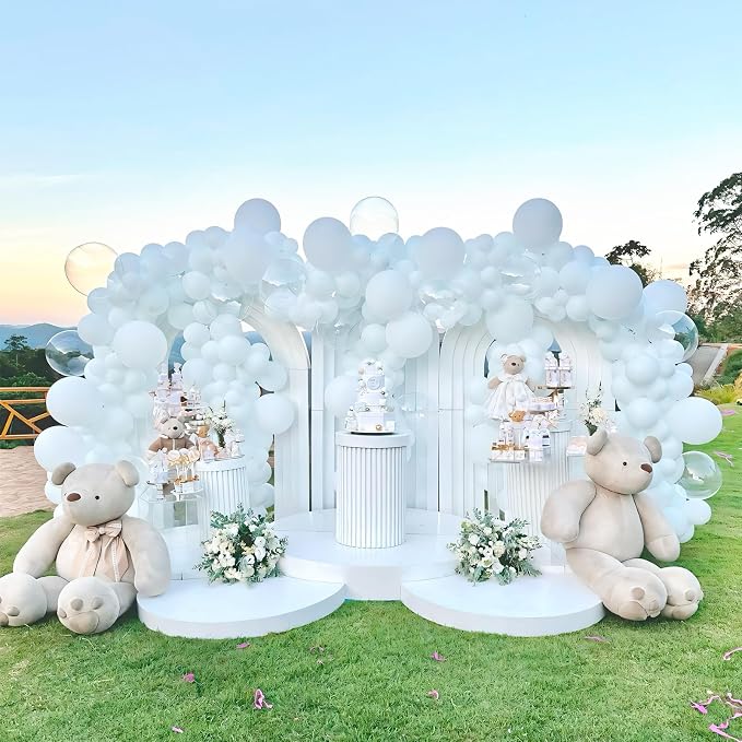 135pcs White Balloons Different Sizes 18" 12" 10" 5" White Balloon Garland Arch - Image 6
