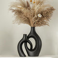 Lvases Snuggle Hollow Modern Ceramic Vase Set of 2, Nordic Aesthetic Vase | Mid by modernhomedecoration