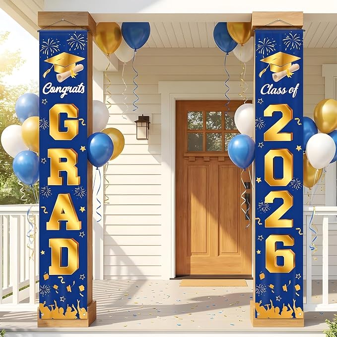Graduation Decorations 2026 Porch Banner, Congrats Grad Class of 2026 Banner - Image 7