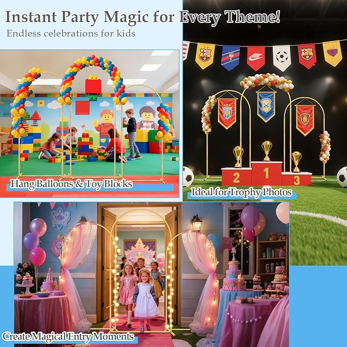 Wedding 6FT, 4FT Arch Backdrop Stand Set of 3 - Image 6