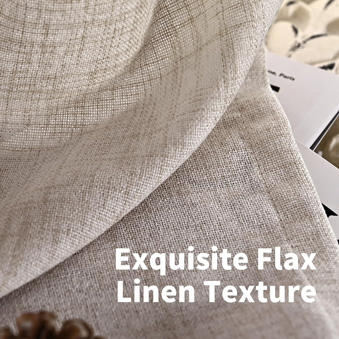 YoungsTex Short Linen Curtains 48 Inches Length - Image 4