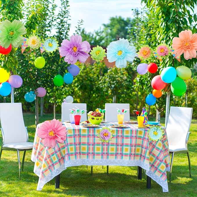 TaoBary Large Colorful Tissue Paper Flowers Giant Fiesta Paper Pom Poms - Image 7