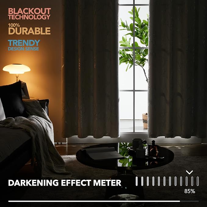 Deconovo Living Room Curtains 84 Inches Long, Thermal Insulated, Room Darkening - Image 5