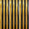3 Pack 3.3 x 9.9 ft Black & Gold Tinsel Streamers Party Decorations | Foil by Crosize