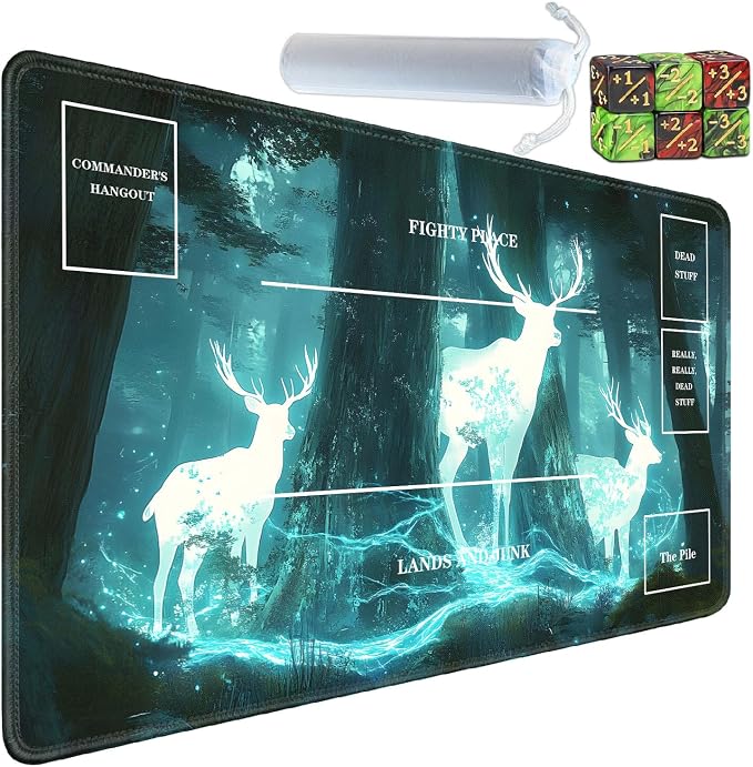 for TCG Playmat with Zones, Non-Slip Rubber Bottom Trading Card Game Mat with by Unknown
