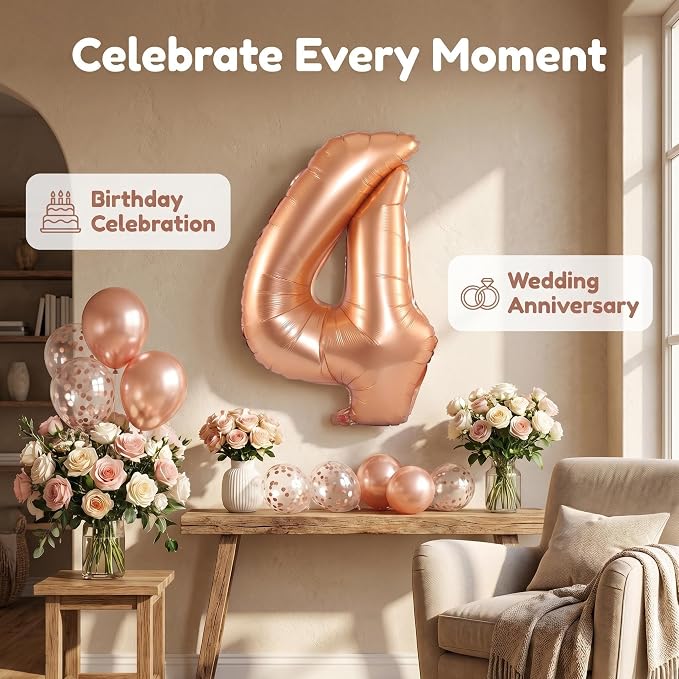 YPSelected 32 Inch Large Foil Helium Number Balloon Birthday Wedding Party 0-9 - Image 6