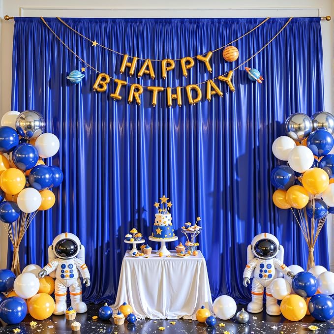 20x10ft Royal Blue Glitter Backdrop Curtain - Image 5