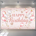 Tatuo Pink and Rose Gold Happy Birthday Party Decorations Supplies Birthday by Tatuo