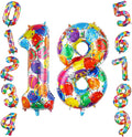 40 Inch Number 18 Balloon Set Large Foil Balloons by TNCDJKPA