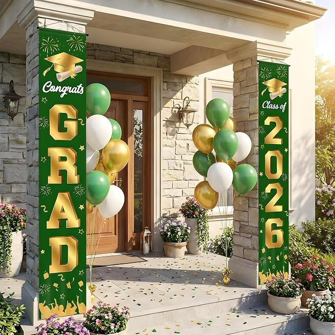 Graduation Decorations 2026 Porch Banner, Congrats Grad Class of 2026 Banner - Image 2