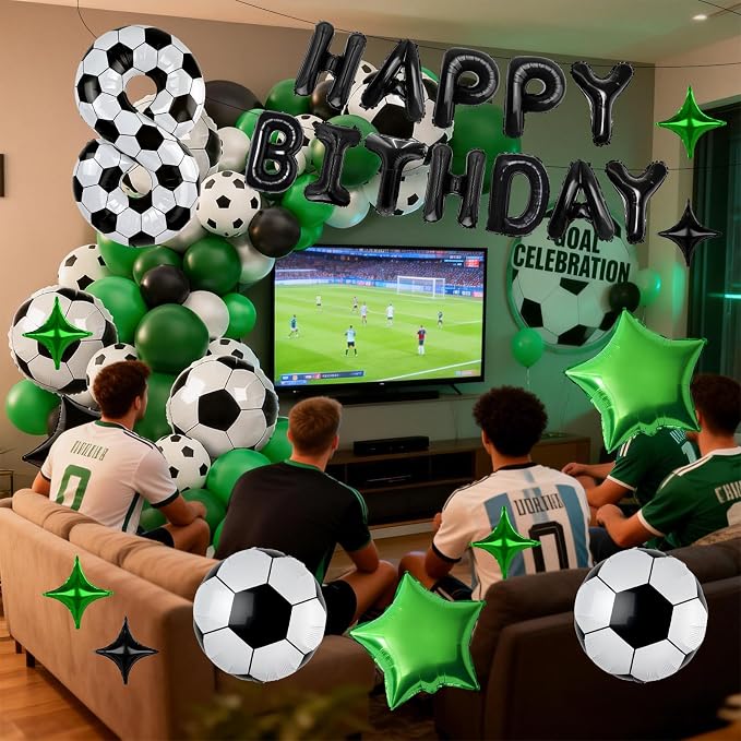 40 Inch Soccer Number 5 Balloon Set, Soccer Birthday Party Decorations | Sports - Image 3