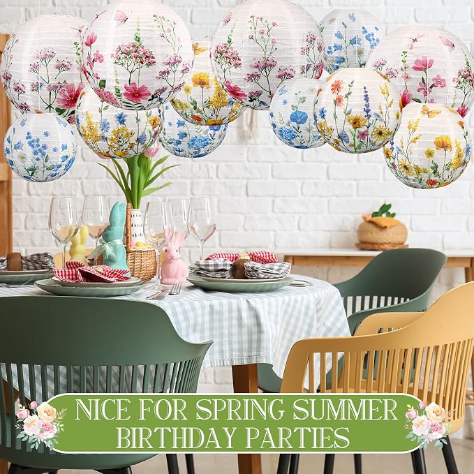 Baquler 12 Pcs Paper Lanterns Party Decorations, Hanging Paper Lanterns in 3 - Image 4