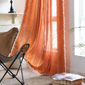 RoomTalks Orange Boho Farmhouse Curtains by RoomTalks