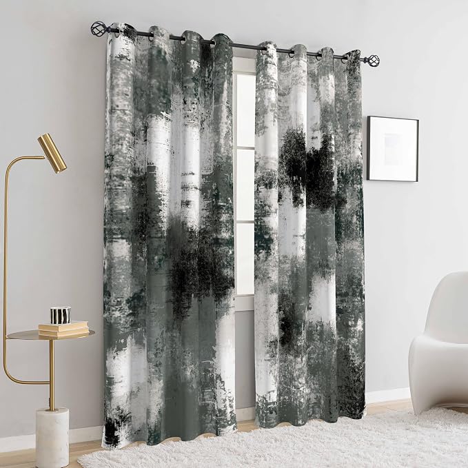 Asuexpect Abstract Curtains 2 Panels Abstract Rust Curtain Room Darkening - Image 7