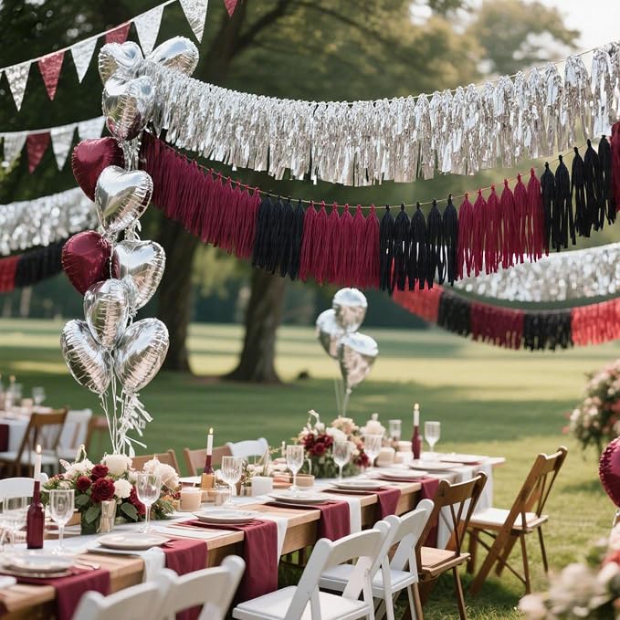Tassel Garland Tissue Paper Tassel Banner, Tassels Party Decorations - Image 5