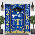 Blue and Gold Graduation Decorations 2026 Congrats Grad Hanging Banner You Did by Sophena