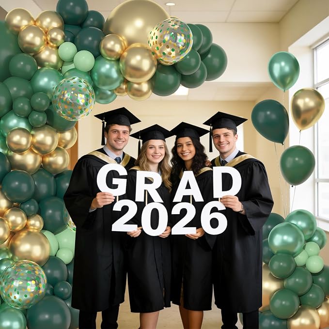 157Pcs Green Gold Balloons Arch Garland Kit Different Size | Dark Pastel - Image 5