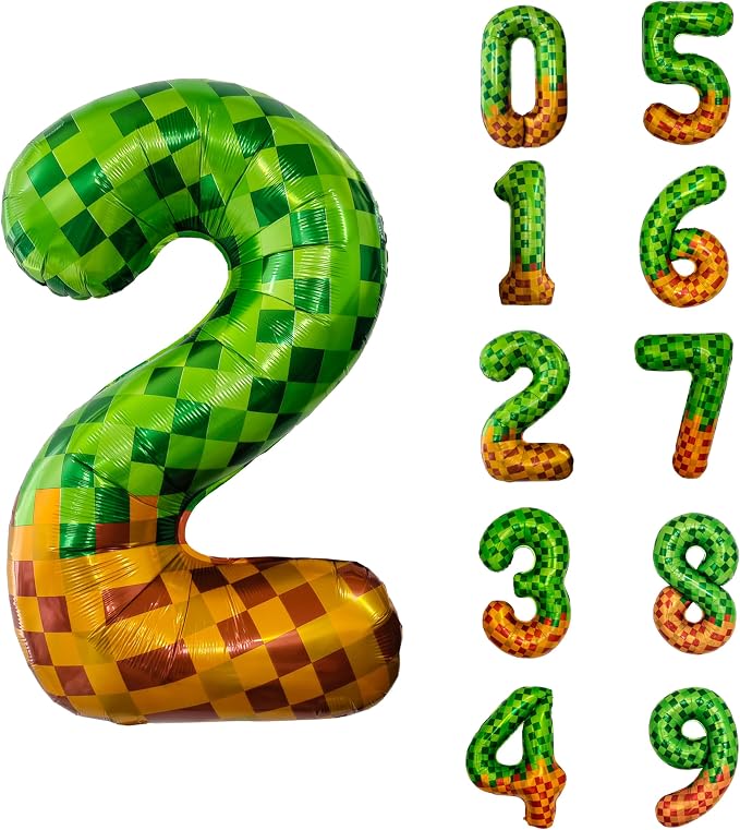 Pixel & TNT Theme 40in Giant Number Balloons by Unknown