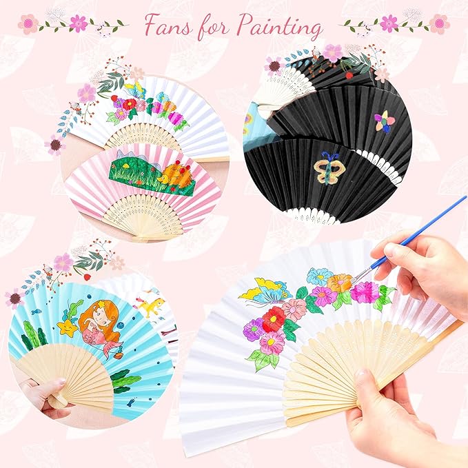 50 Piece Paper Fans - Image 4