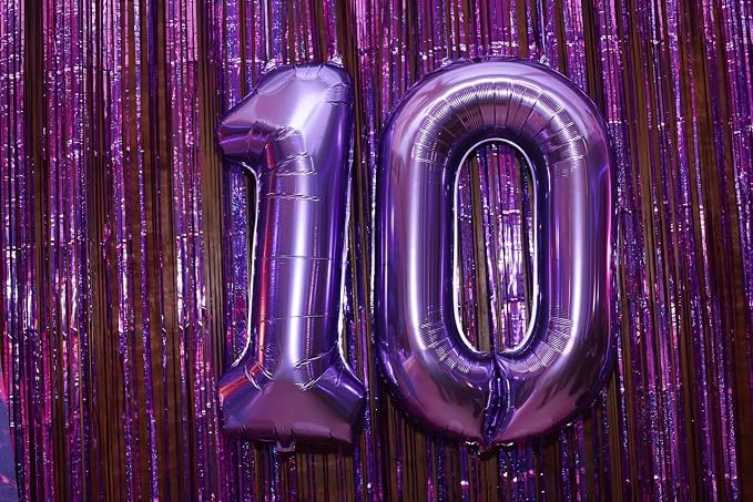 40 Inch Purple Number 5 Balloon Birthday Party Decorations - Image 3