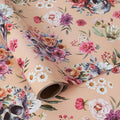 Aimyoo Gothic Wrapping Paper Roll, 17 Inch X 16.5 Fee Skull Floral Berry Design Gift Wrap Paper for Mother's Day, Birthday Bridal Shower