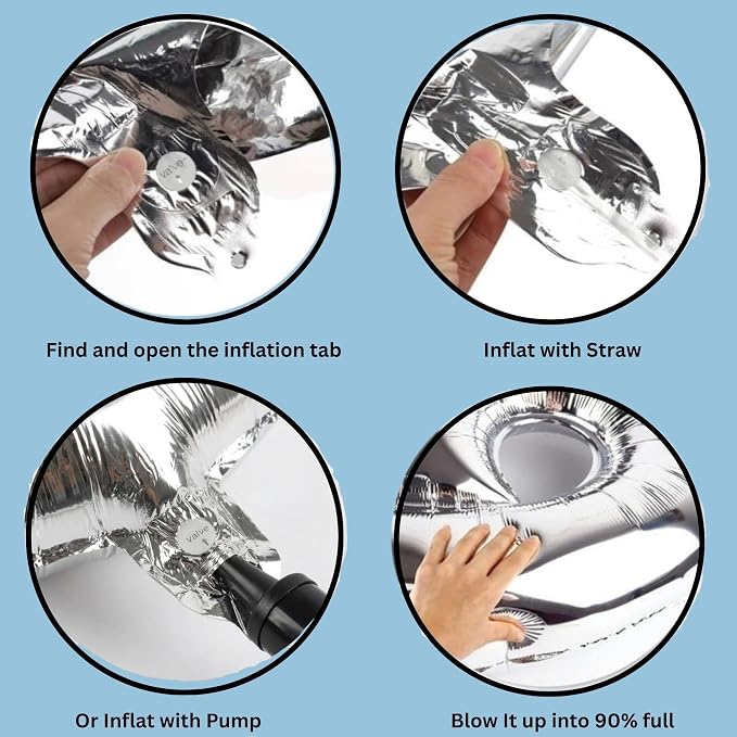 Silver Number Balloon 3 Mylar Foil Balloons 40 inch - Image 9