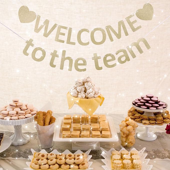 Pre-Strung Glitter Welcome to the Team Banner Welcome Banner Welcome Decorations - Image 4