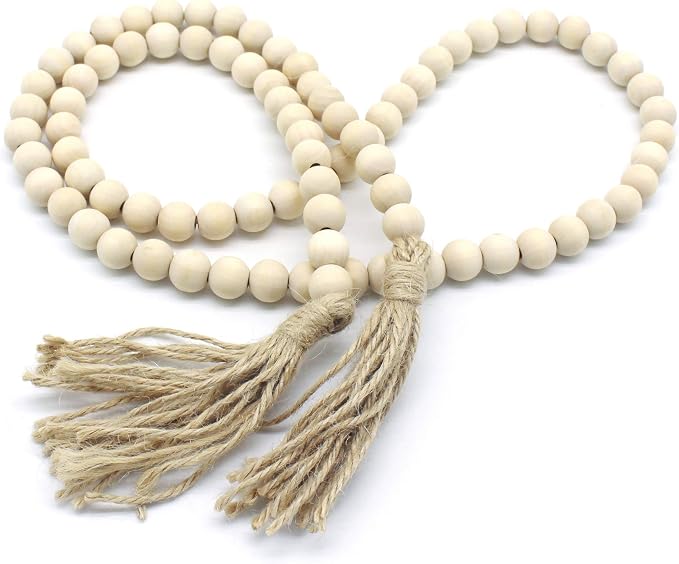 CVHOMEDECO. Wood Beads Garland by CVHOMEDECO
