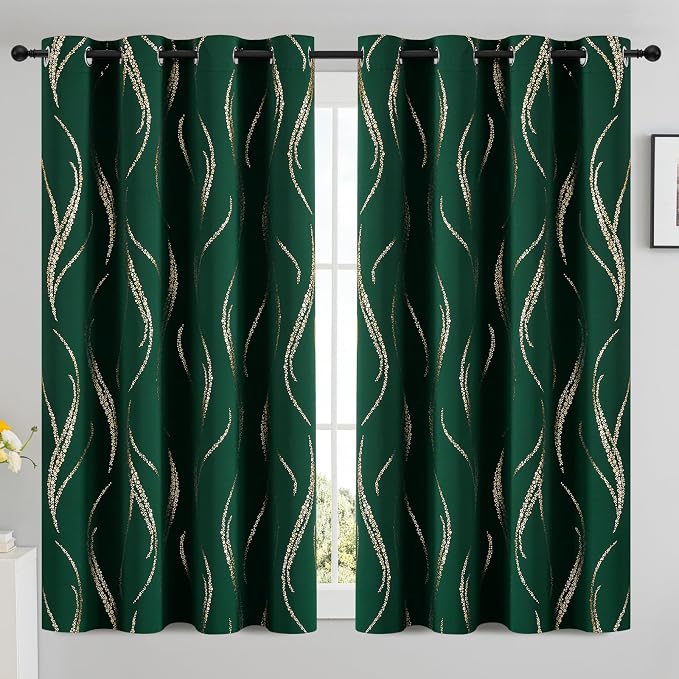 Yakamok Emerald Green Blackout Curtains - Image 2