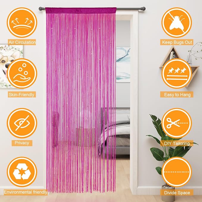 YIIBAII Beaded Curtain Beaded Curtains - Image 8