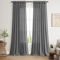 Blazer Grey Curtain SheerLinen Blend Light Filtering Back Tab Curtains 102 by Nanspring