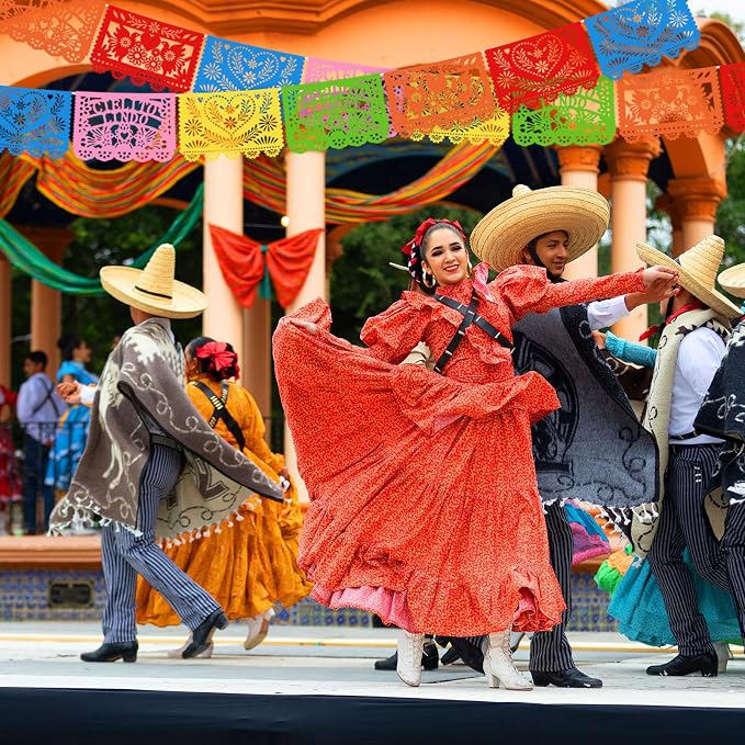 TaoBary 6 Pcs Papel Picado Mexican Wedding Cielito Lindo Party Decor 118 Feet - Image 6