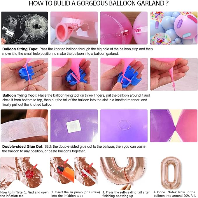 Pastel Donut Balloon Arch Garland Kit, - Image 7