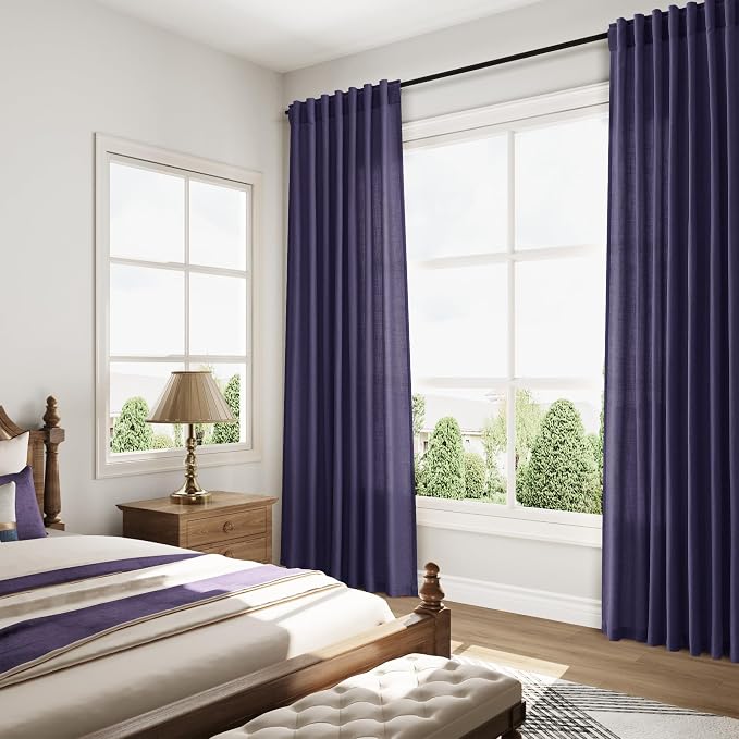 Purple Curtains 63 Inches Long 2 Panel Sets - Image 8
