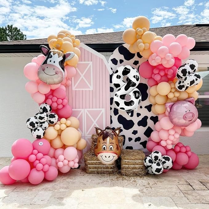 40 Inch Cow Print Number 8 Balloon, Large Black & White Mylar Foil Numbers 0-9 - Image 5